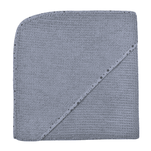 At home Kapuzenbadetuch dunkelgrau 100 x 100 cm