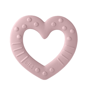 Beißring Baby Bitie Peach Heart ab 3 Monaten, Pink Plum