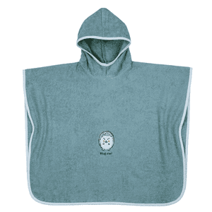 Bade-Poncho Igel blau