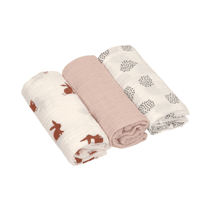 Mulltücher M 3er Pack Little Forest Rabbit 60 x 60 cm