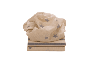 Mullwindeln 3er-Pack beige 80 x 80 cm