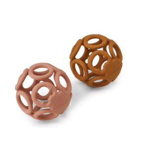Jasmin Beißringbälle 2er-Pack dark rose/ mustard mix