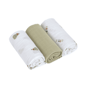 Swaddle & Burp 3er-Pack Mulltücher M Happy Furits Pear