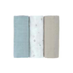 Swaddle & Burp 3er-Pack Mulltücher L Floral