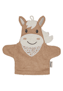 Spiel-und Waschhandschuhe Pferd Sunny lichtbeige