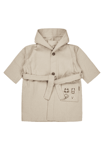 Bademantel Bauernhof ecru