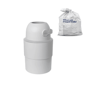 Windeleimer Teleskop Odour Off inkl. 1 Packung Müllbeutel, grau