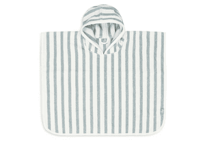 Badeponcho Stripe Frottee - Sea Green - GOTS