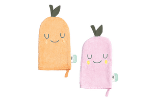 Waschlappen-Set Mandarine