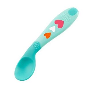 Chicco cucchiaio angolato 8 mesi+ azzurro per le prime pappe