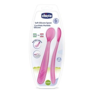 Chicco Cucchiaio In Silicone Rosa 6 Mesi+ per le pappe