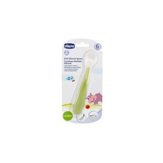 Chicco Cucchiaio Morbido Silicone 6m+ Verde per lo svezzamento