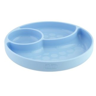 Chicco Piatto Silicone Ventosa Blu 1 pezzo per il bambino