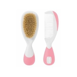 Chicco Spazzola E Pettine Rosa per pettinare i bambini