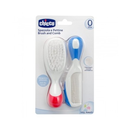 Chicco Spazzola Nylon E Pettine con setole naturali