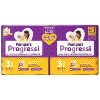 Fater Pampers Progressi Pannolino Midi Pacco Doppio 54 Pezzi