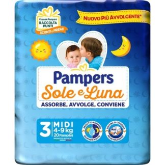 Fater Pampers Sole Luna Midi pannolini 20 Pezzi