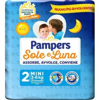 Fater Pampers Sole Luna Mini pannolini 21 Pezzi