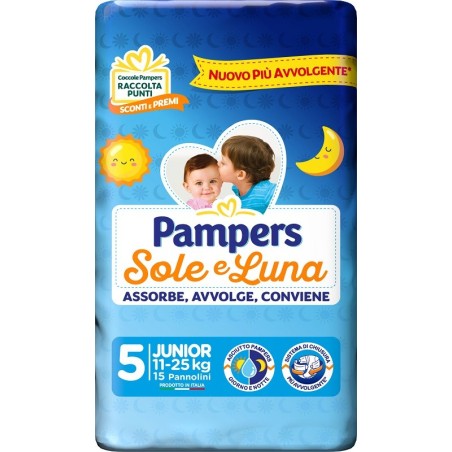 Pampers Sole&luna Junior pannolini 15 Pezzi
