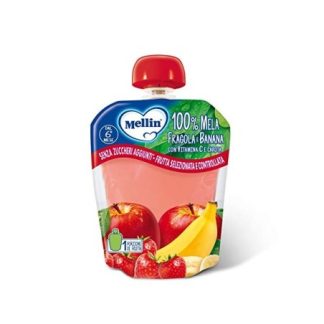 Mellin 100% mela fragola banana merenda dal 6° mese 90 g