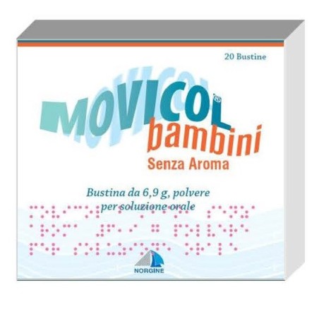 Norgine Italia Movicol Bambini Senza Aroma 20 Bustine