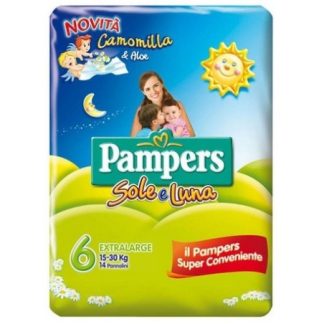 Pampers Sole & Luna Flash Xl pannolini con Aloe 13 Pezzi
