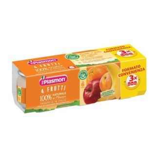 Plasmon Omogeneizzato 4 Frutti 3 Pezzi Da 80 G