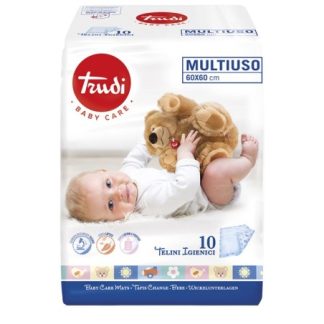 Trudi baby care telini multiuso 60x60 cm 10 pezzi