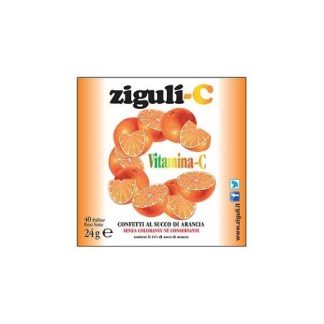 Ziguli C Arancia 40 Confetti 24 G integratore per bambini