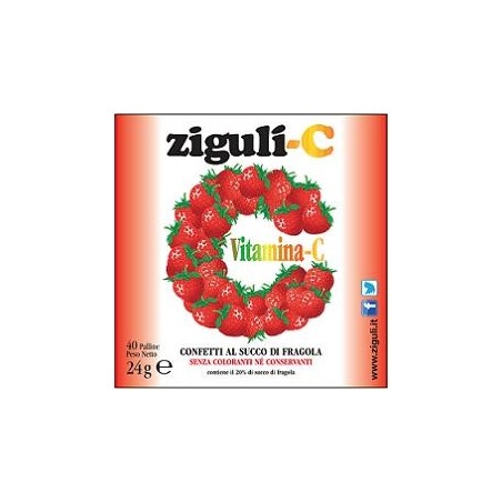 Ziguli C Fragola 40 Confetti con vitamina c 24g