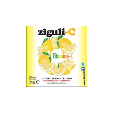Ziguli C Limone 40 Confetti integratore di vitamina c 24g