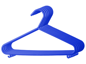 Kleiderbügel aus Kunststoff 8er Stück blau