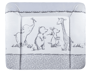 Wickelauflage Softy Safari grau 85 x 75 cm