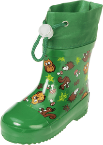 Gummistiefel Waldtiere gefüttert grün
