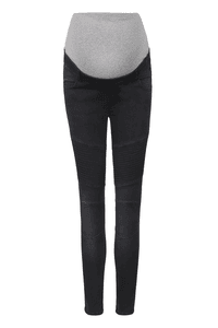 Jeans mit Überbauchbund, dunkelgrau