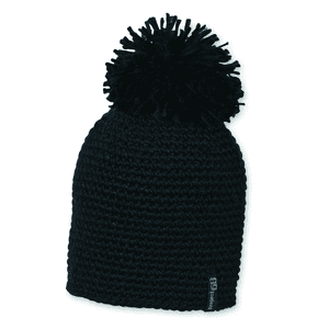 Häkelmütze Wechselbommel schwarz