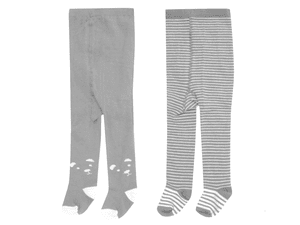 Strumpfhose 2er Pack hellgrau-melange