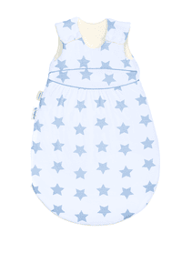 Schlafsack Klimasoft warm soft stars cool blue 60cm - 110cm