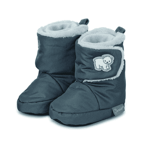 Baby-Schuh Weblabel eisengrau