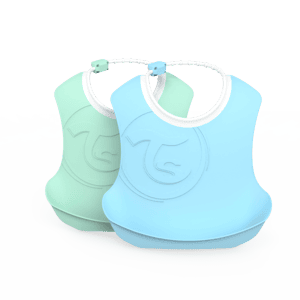 Kinderlätzchen 2er-Pack 4+ Monate pastel blau / grün