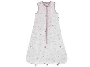 Sterne Schlafsack unwattiert ärmellos rosa