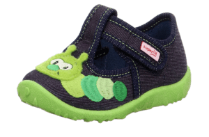 Boys Hausschuh Spotty blau Schnecke