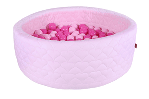 Bällebad soft Cosy heart rose mit 300 Bällen, pink