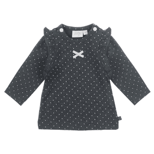 Longsleeve Dots anthrazit-melange