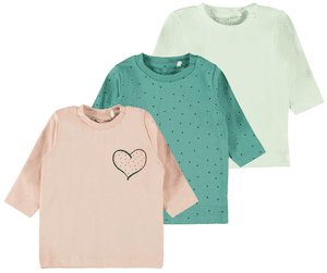 Langarmshirt 3er Pack NBFLOTUS Peachskin