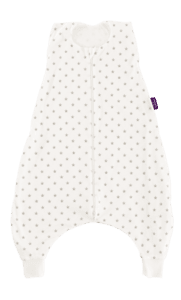 Schlafsack mit Füßen Sternchen grau
