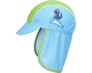 UV-Schutz Mütze Dino blau-grün