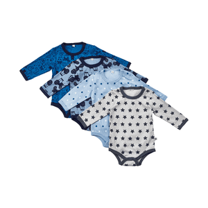 Langarm Body 4er-Pack blue