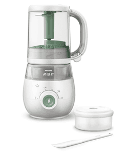 Philips 4-in-1 Babynahrungszubereiter Dampfgarer und Mixer SCF885/01 in grün