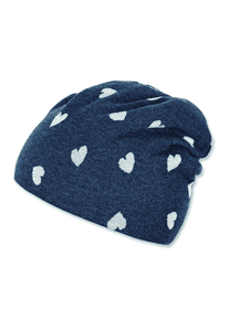 Slouch-Beanie blau melange